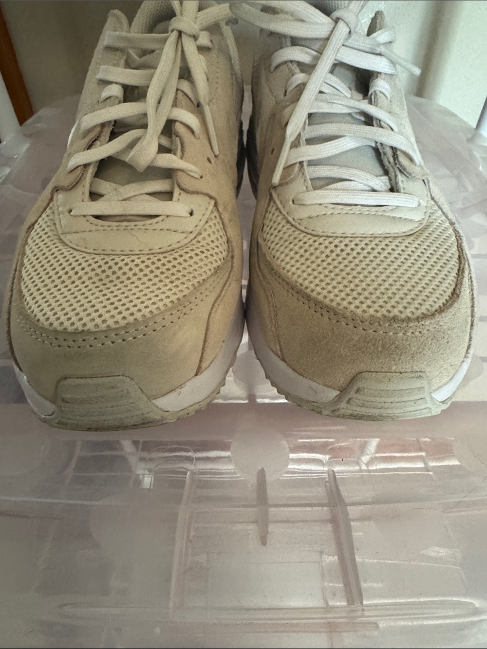 Nike Air Max partial suede upper Women's Sneakers in Cream/White - Picture 5 of 10